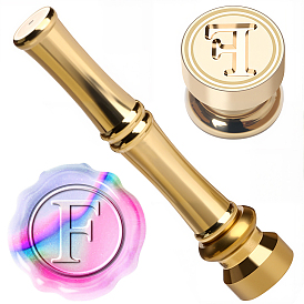 1Золотистые латунные штампы с восковыми печатями и ручками в форме бамбуковых палочек, для изготовления поздравительных открыток