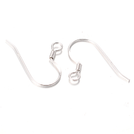 Ganchos de ley pendiente de plata, 15x9 mm, agujero: 2 mm, pin: 1 mm