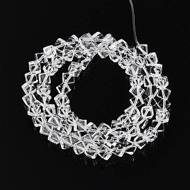 Природных кристаллов кварца бисер нитей, класс А, кубические бусины из горного хрусталя