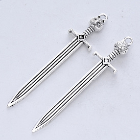 Тибетский сплав стиля большие кулоны, без кадмия, без никеля и без свинца, катана