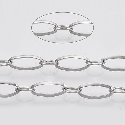 304 Stainless Steel Cable Chains, with Spool, Soldered