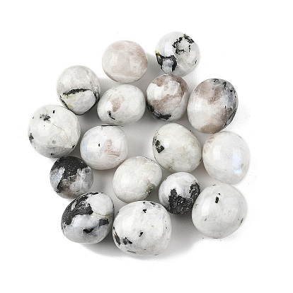 Бусины из натурального радужного лунного камня, обваленные камни, нет отверстий / незавершенного, самородки
