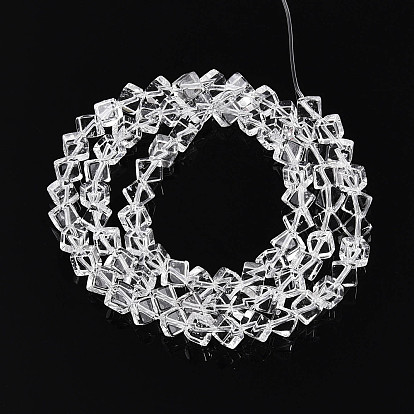 Природных кристаллов кварца бисер нитей, класс А, кубические бусины из горного хрусталя