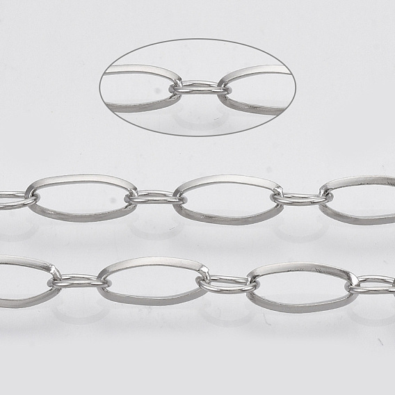 304 Stainless Steel Cable Chains, with Spool, Soldered