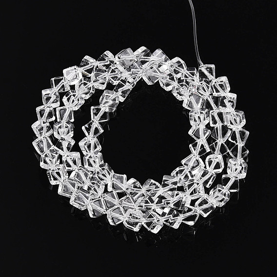 Природных кристаллов кварца бисер нитей, класс А, кубические бусины из горного хрусталя