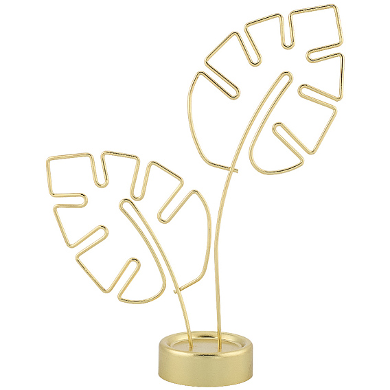 201 держатель для визитных карточек из нержавеющей стали, держатели для фотографий в форме листьев монстеры