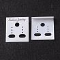 Plastic Display Card, Used For Ear Stud, Earring and Earring Pendant