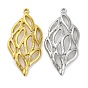 304 из нержавеющей стали большие кулоны, амулет из полых листьев