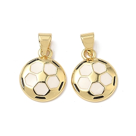 Латунные подвески, с эмалью, футбольное очарование, без свинца и без кадмия, долговечный