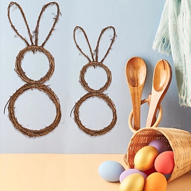 Couronne de lapin de Pâques pour la décoration intérieure, décoration suspendue, lapin