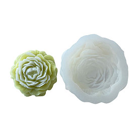 Peony Flower DIY Food Grade Silicone Candle Molds, for Scented Candle Making