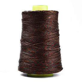 Eco-Friendly Polyester Thailand Waxed Cords, Twisted Cord, 1.0mm, about 328.08 yards(300m)/roll