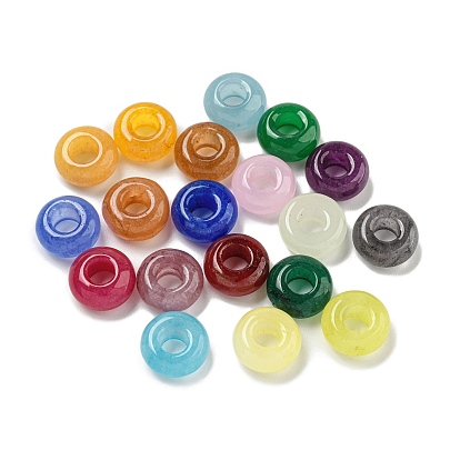 Натуральный белый нефритовые четки, окрашенный рондель