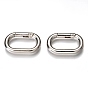 Zinc Alloy Spring Gate Rings, Oval