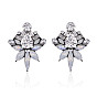 Stylish Crystal Flower Acrylic Earrings - Creative and Versatile Design