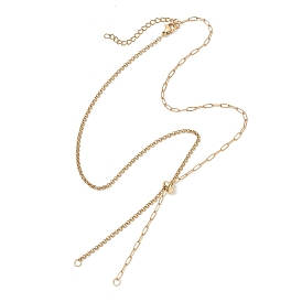 2мм 304 изготовление колье с цепочкой из нержавеющей стали с застежкой-слайдером