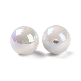Uv perles acryliques de placage, couleur ab , ronde