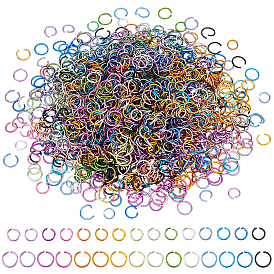 1500шт 30 стили алюминиевая проволока открытые соединительные кольца, круглые кольца