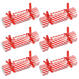 6шт. бумажные подарочные коробки в форме конфет для рождественских подарков-сюрпризов с выдвижными кошельками для денег, с лентой