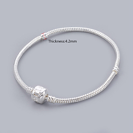 Латуни европейские браслеты стиль, с латунной застежкой, застежка с знак любви, серебро 