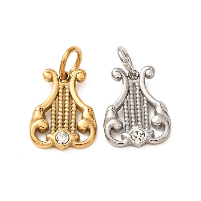 304 pendentifs en strass en acier inoxydable, charmes d'instruments de musique