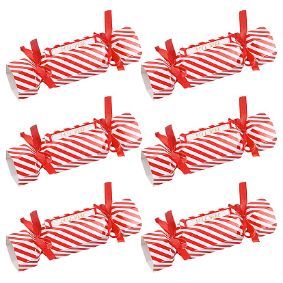 6шт. бумажные подарочные коробки в форме конфет для рождественских подарков-сюрпризов с выдвижными кошельками для денег, с лентой