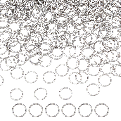 500pcs 304 anneaux de saut ouverts en acier inoxydable, ronde