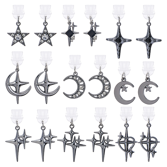 18 шт. 9 стильные мобильные пылезащитные заглушки из ПВХ, Сплав с подвесками, разнообразные