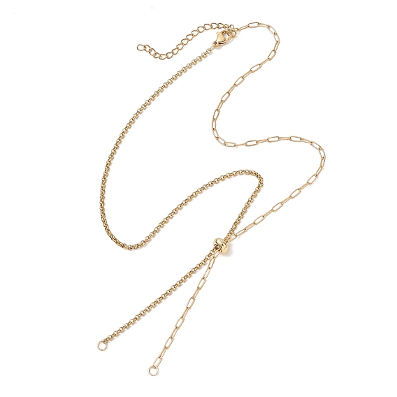 2мм 304 изготовление колье с цепочкой из нержавеющей стали с застежкой-слайдером