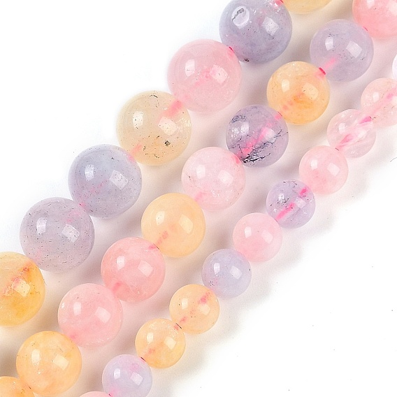 Природных кристаллов кварца бисер нитей, окрашенная и подогревом, круглые бусины из горного хрусталя