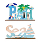 2Pcs 2 Style Wooden Display Decorations, with Jute Twine, for Party Gift Home Decoration