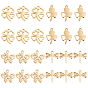 24Pcs 4 Style 304 Stainless Steel Pendants, Laser Cut, Mixed Shape