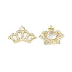 Подвески-короны из латуни с прозрачным кубическим цирконием, без свинца и без кадмия, долговечный, стойки покрытие
