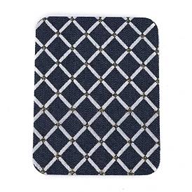 Parches de reparación para coser o planchar en tela, apliques codo rodilla, para sudadera camiseta suelta jeans, rectángulo redondeado