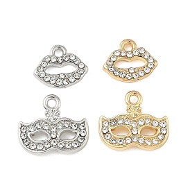 Подвески из сплава и страза, подвески-маски/губы