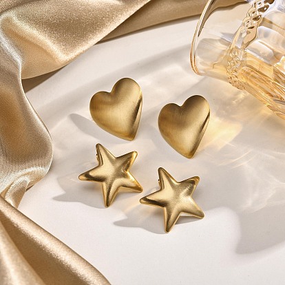 Серьги-гвоздики из светлого золота 304 из нержавеющей стали