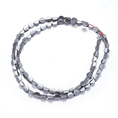 Non-magnetic Synthetic Hematite Beads Strands, Polygon