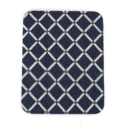 Parches de reparación para coser o planchar en tela, apliques codo rodilla, para sudadera camiseta suelta jeans, rectángulo redondeado