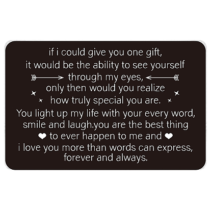 1 ПК прямоугольные из нержавеющей стали пустые термотрансферные карты, с 1 бумажными конвертами для ПК