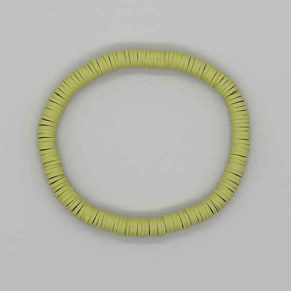 Однотонный минималистичный женский браслет в богемном этническом стиле с керамическими бусинами диаметром 6 мм