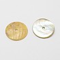 Flat Round Akoya Shell Beads, Mother of Pearl Shell Beads