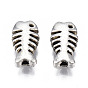Tibetan Style Alloy Beads, Cadmium Free & Lead Free, Fish Bone