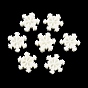 Opaque Resin Cabochons, Christmas Glitter Snowflake