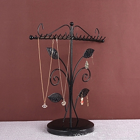 Leaf Iron Earrings Storage Rack, Necklaces Display Holder, Jewelry Storage Stands