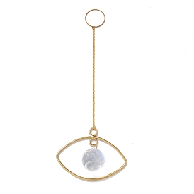 Hanging Suncatcher, Iron & Faceted Glass Pendant Decorations, Eye