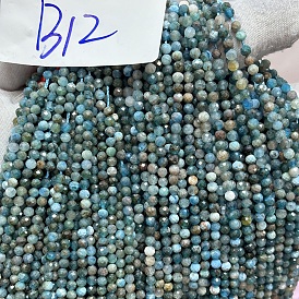 Природного апатита нитей бисера, круглые, граненые