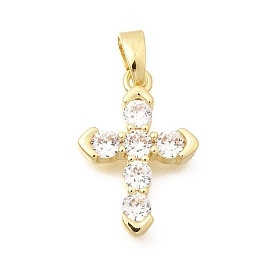 Латунные прозрачные кубические циркониевые подвески, крест прелести, долговечный