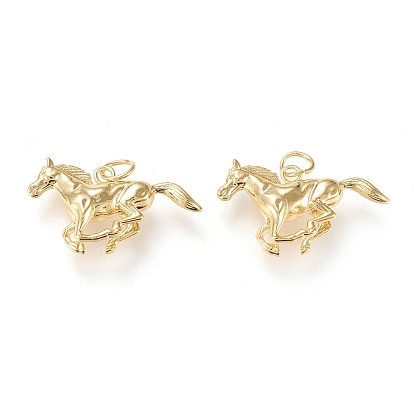 Латунные подвески, с прыжковых колец, долговечный, лошадь