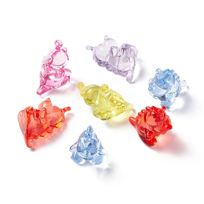 Transparent Acrylic Pendants, Dinosaur