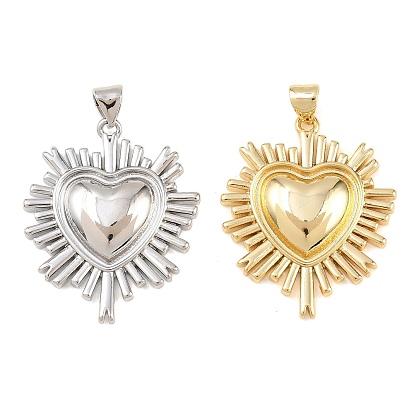 Латунные подвески, сердце прелести, долгоиграющий, стойки покрытие, без свинца и без кадмия
